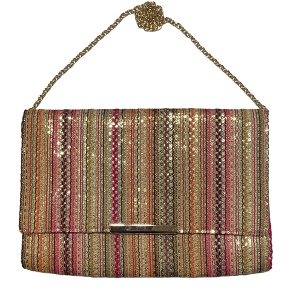 Gunne Sax Clutch Jessica McClintock Convertible Nora Shoulder Bag Multi Pink - Picture 16 of 16